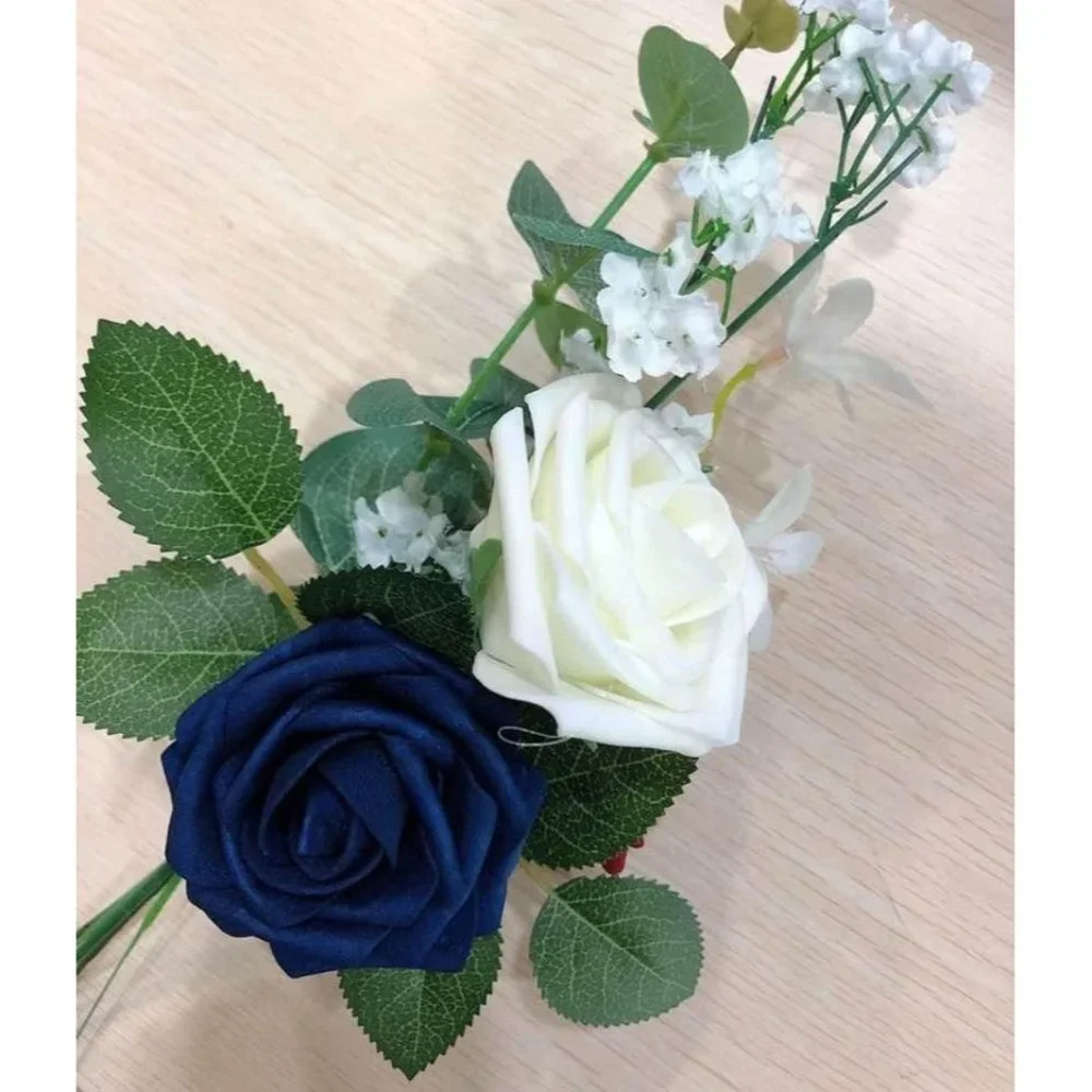 25 Count Navy Blue Roses for Wedding Flowers Bouquet Centerpiece Floral Decor